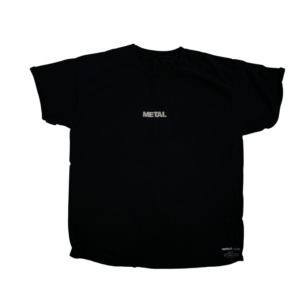 Metal Jeans Black Graphic T-Shirt Mens Large Short Sleeve Cotton Made in USA